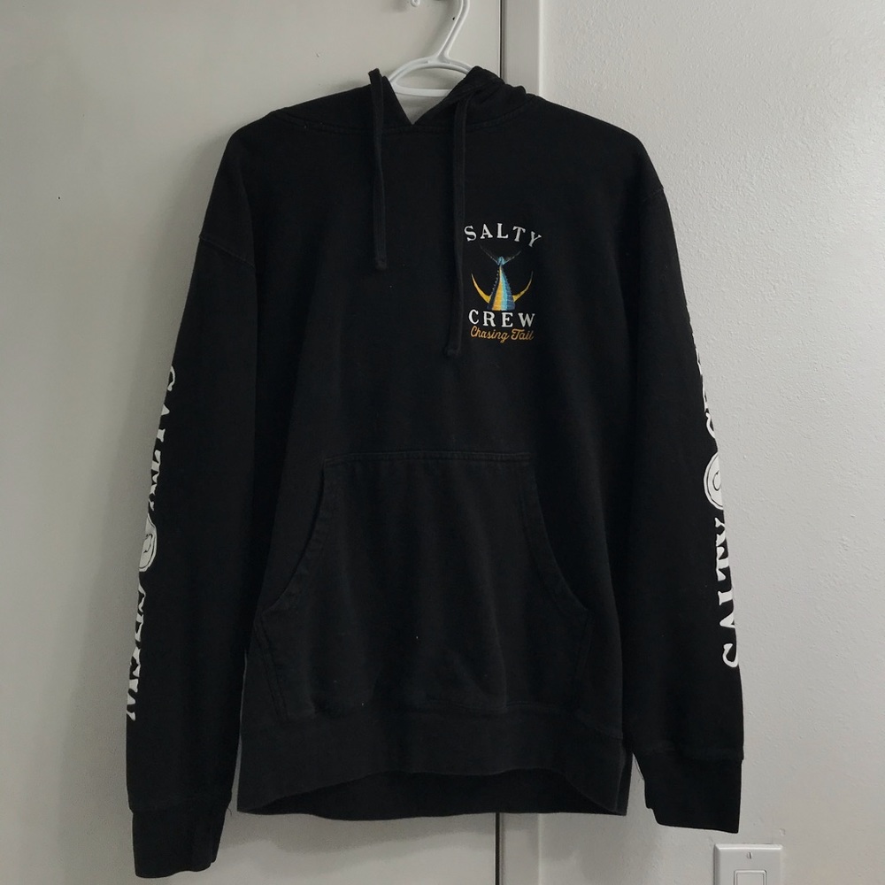 Men’s Medium Black Chasin Tail Salty Crew Hoodie